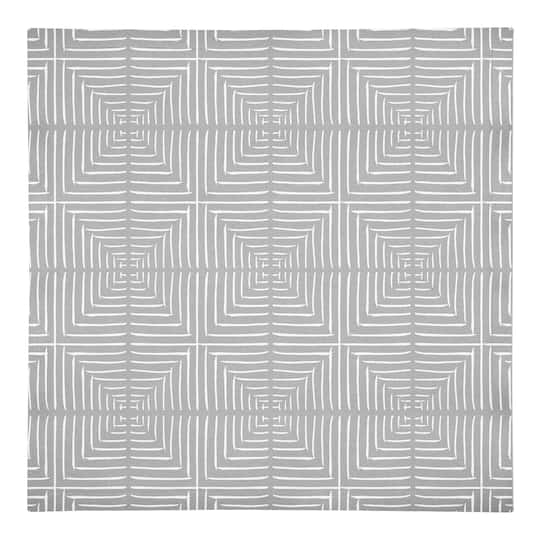 Gray Geo Diamonds Cotton Twill Napkin